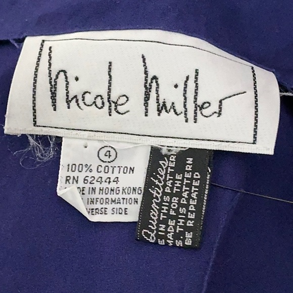 Nicole Miller “Limited Quantities” collection sz 2 4 tiered Dress blue abstract - Picture 3 of 10